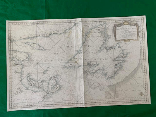 ORIGINAL MAP GOLPHE DE ST LAURENT 1786