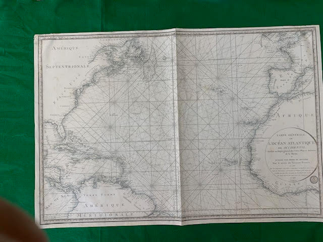 ORIGINAL MAP ATLANTIC OCEAN 1786