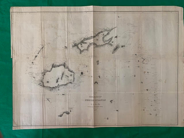 ORIGINAL MAP FIJI ISLANDS 1840