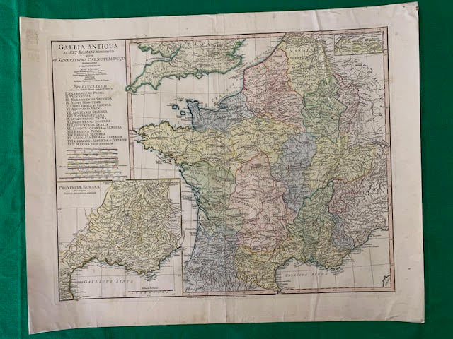 ORIGINAL MAP GALLIA ANTIQUA 1794