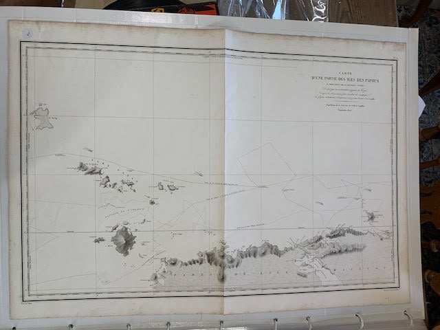 ORIGINAL MAP ILES DES PAPOUS 1822