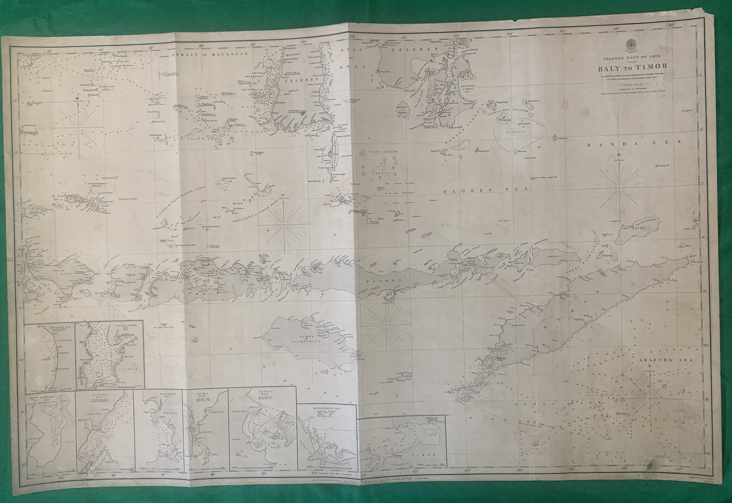 ORIGINAL MAP BALY TO TIMOR 1857