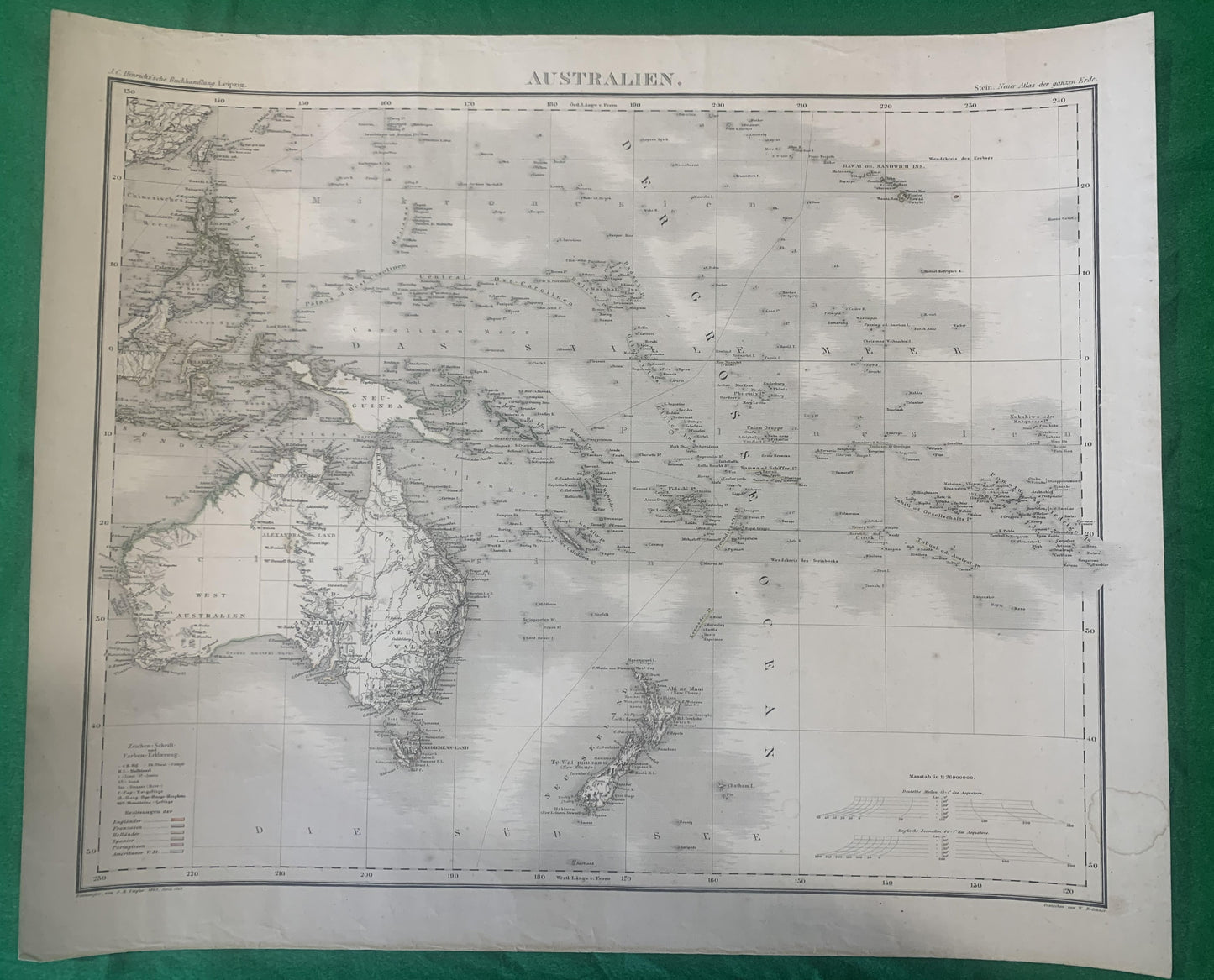 ORIGINAL MAP AUSTRALIA 1862