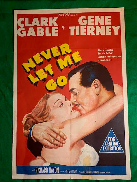 MOVIE POSTER AUSTRALIAN ONE SHEET  "NEVER LET ME GO" - 1953