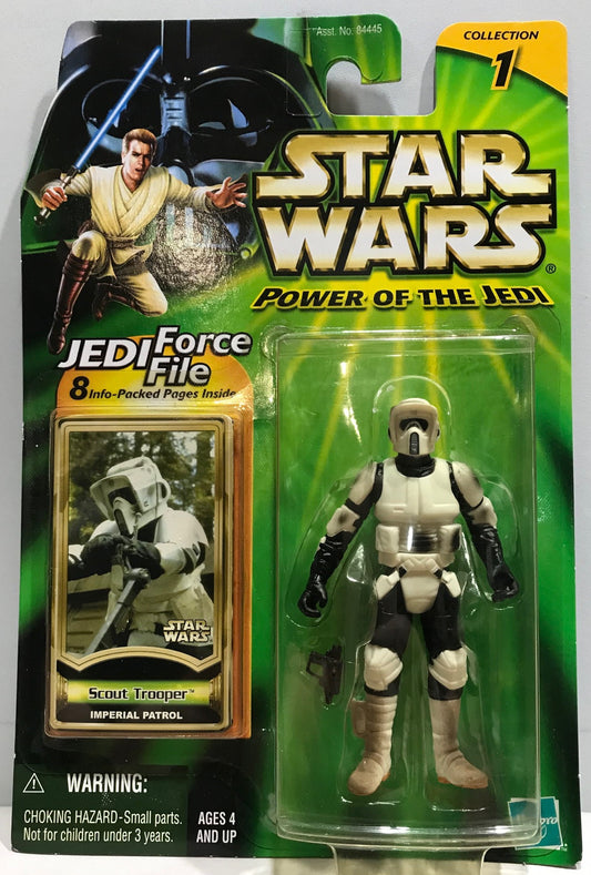 STAR WARS - HASBRO - JEDI FORCE FILE - POTJ - SCOUT TROOPER - Imperial Patrol