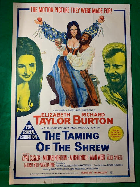 MOVIE POSTER AUSTRALIAN ONE SHEET - “TAMING OF THE SHREW” - 1967