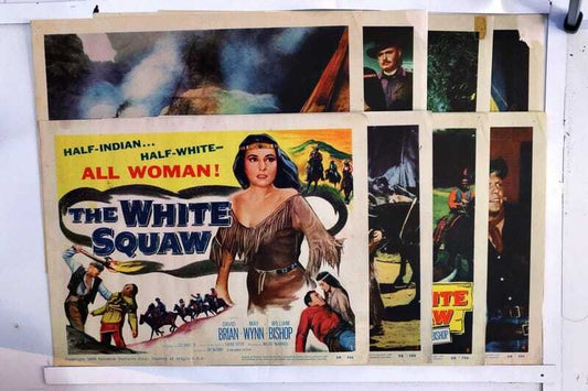 ORIGINAL LOBBY CARDS - THE WHITE SQUAW - 1956 - set of 8