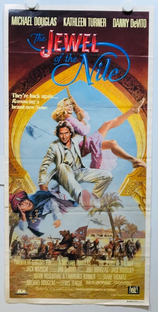 ORIGINAL DAYBILL MOVIE POSTER - THE JEWEL OF THE NILE - 1985