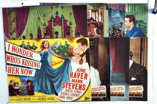 ORIGINAL LOBBY CARDS - I WONDER WHO'S KISSING HER NOW - 1947 - set of 8