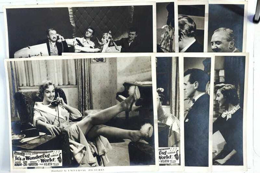 ORIGINAL LOBBY CARDS - IT' A WONDERFUL WORLD - 1956 - set of 8