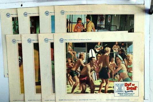 ORIGINAL LOBBY CARDS - OUT OF SIGHT - 1966 - set of 8