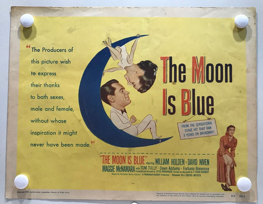 ORIGINAL LOBBY CARDS - THE MOON IS BLUE - 1953 - set of 8