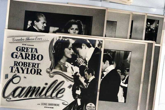 ORIGINAL LOBBY CARDS - CAMILLE - 1940'S - MGM RE ISSUE - AUSTRALIAN - set of 8 -Rare