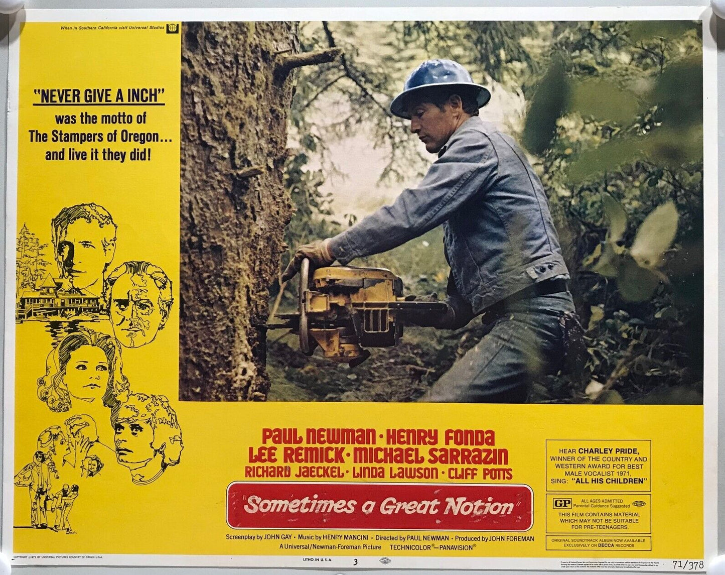 ORIGINAL LOBBY CARDS - SOMETIMES A GREAT NOTION - 1971 - set of 8