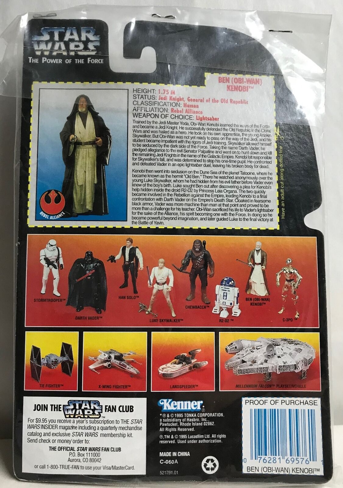 STAR WARS - KENNER - POTF - BEN (OBI-WAN) KENOBI - with Lightsaber and Removable