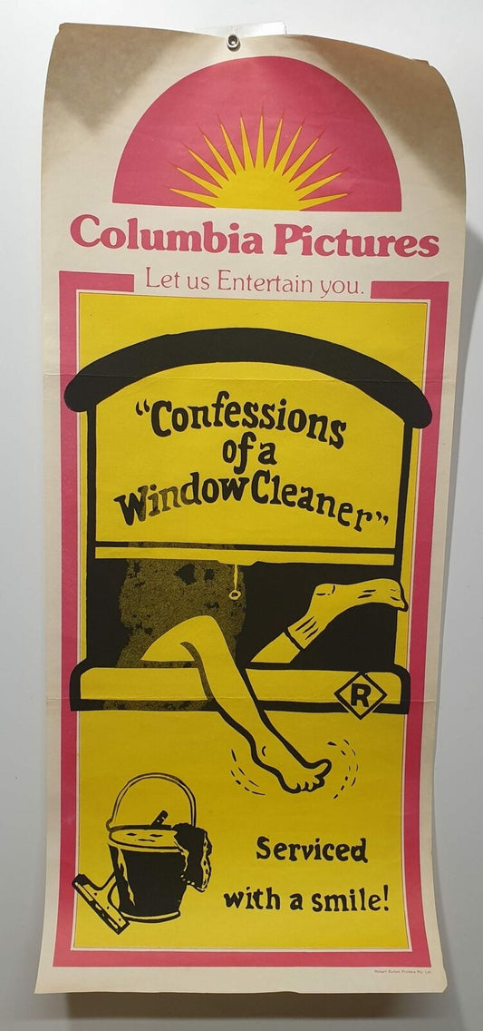 ORIGINAL DAYBILL MOVIE POSTER - CONFESSIONS OF A WINDOW CLEANER - ADULT