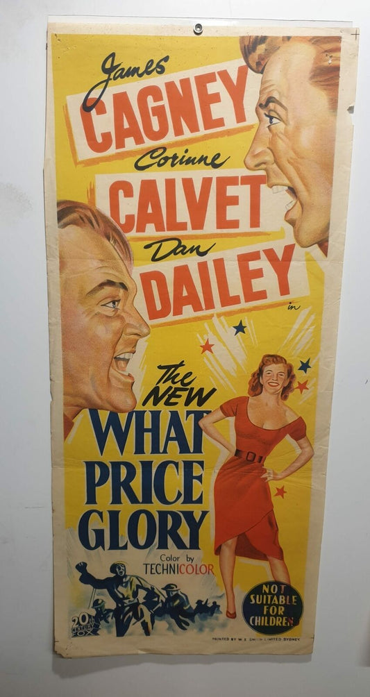 ORIGINAL DAYBILL MOVIE POSTER - WHAT PRICE GLORY - 1952