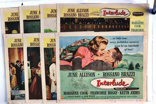 ORIGINAL LOBBY CARDS - INTERLUDE - 1957 - set of 8