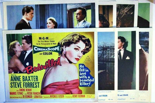 ORIGINAL LOBBY CARDS - BEDEVILLED - 1955 - set of 8