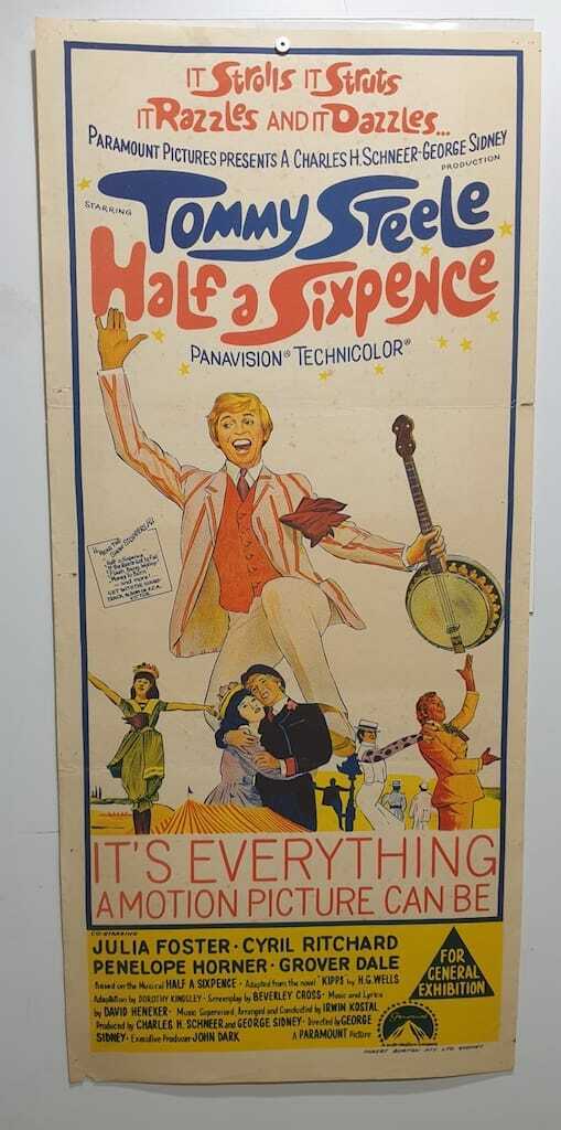 ORIGINAL DAYBILL MOVIE POSTER - HALF A SIXPENCE