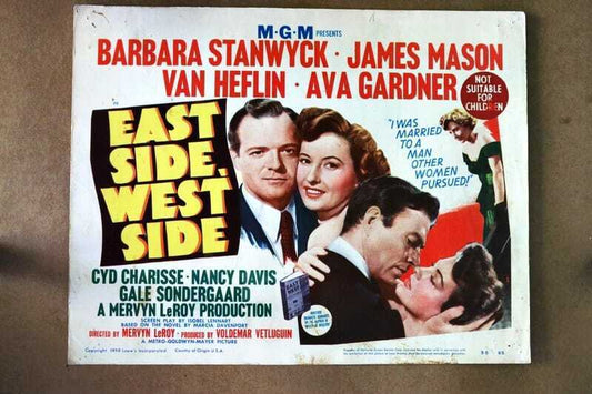 ORIGINAL LOBBY CARD - EAST SIDE, WEST SIDE - 1950 - title card