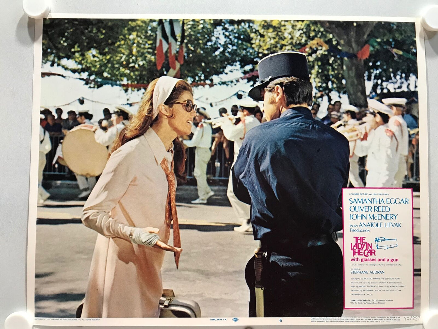 ORIGINAL LOBBY CARDS - THE LADY IN THE CAR WITH GLASSES AND A GUN- 1970- set 8