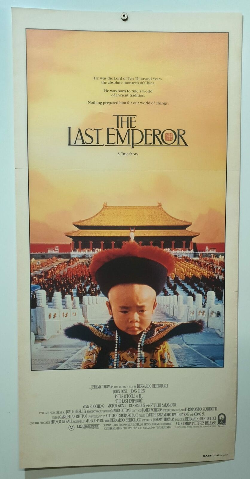 ORIGINAL DAYBILL MOVIE POSTER - THE LAST EMPEROR - 1987