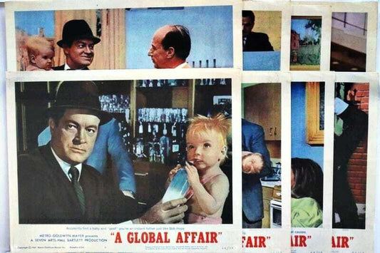 ORIGINAL LOBBY CARDS - A GLOBAL AFFAIR - 1964 - set of 8