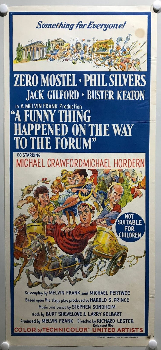 ORIGINAL DAYBILL MOVIE POSTER - FUNNY THING HAPPENED ON THE WAY TO THE FORUM