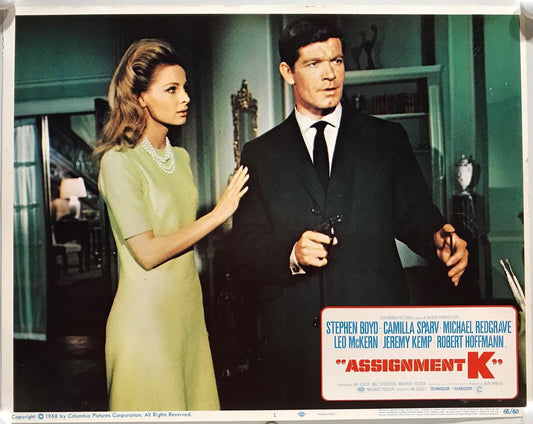 ORIGINAL LOBBY CARDS - ASSIGNMENT K - 1968 - set of 8