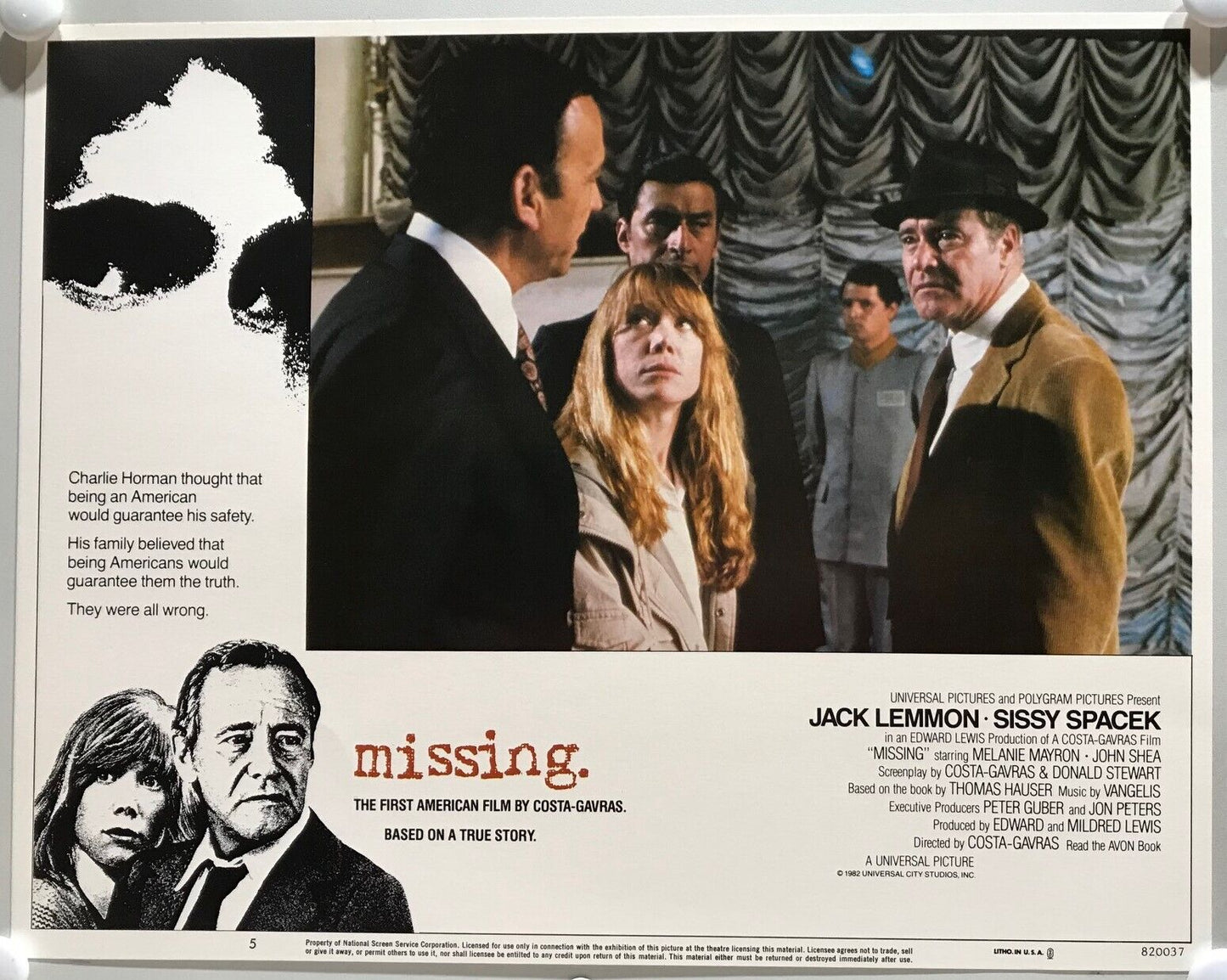 ORIGINAL LOBBY CARDS - MISSING - 1982 - set of 8