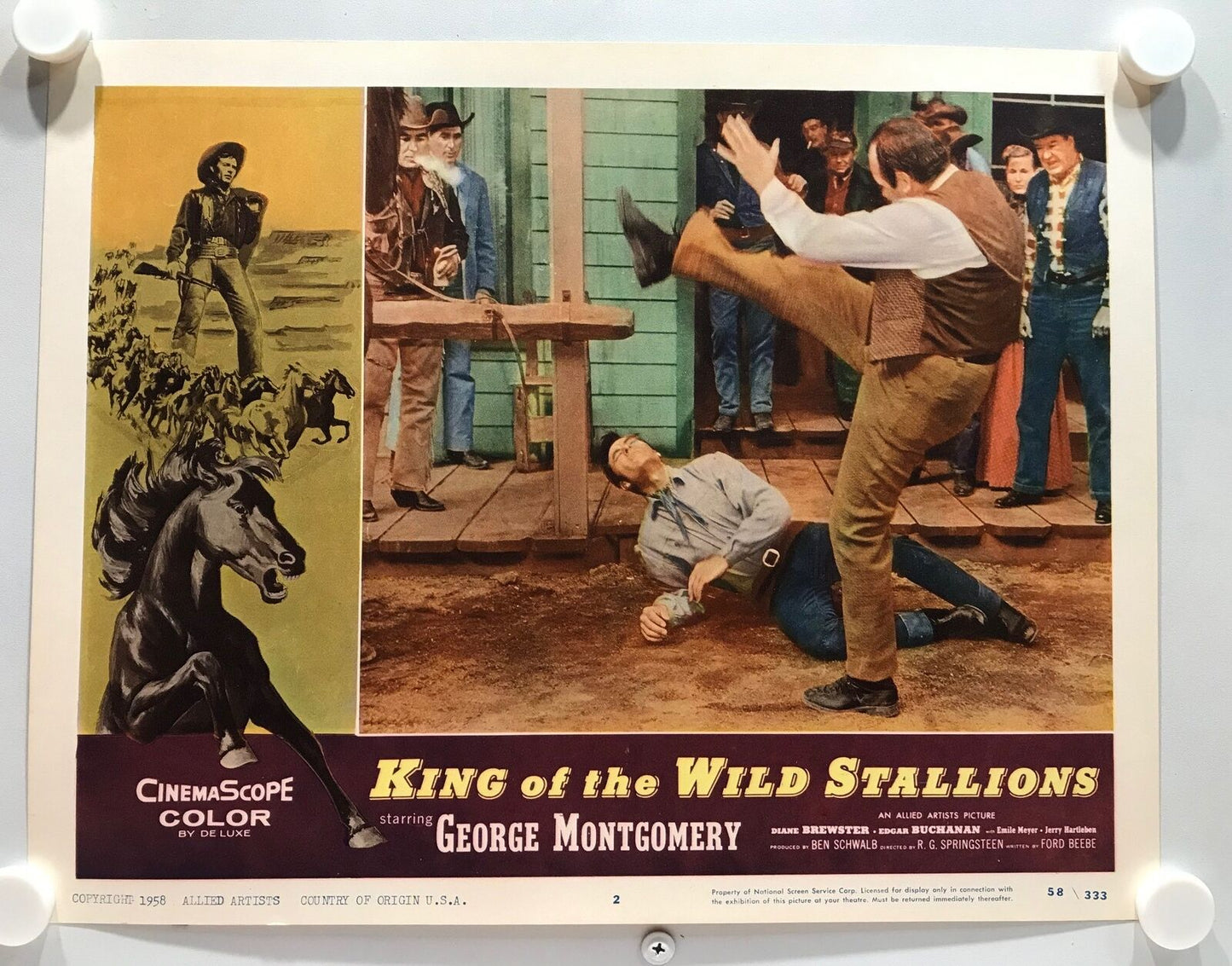 ORIGINAL LOBBY CARDS - KING OF THE WILD STALLIONS - 1958 - set of 8