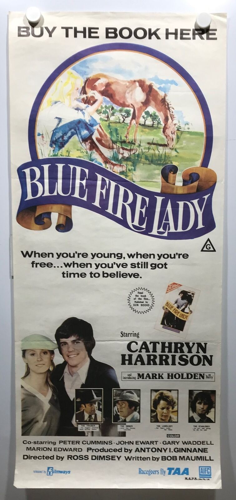 ORIGINAL DAYBILL MOVIE POSTER - BLUE FIRE LADY