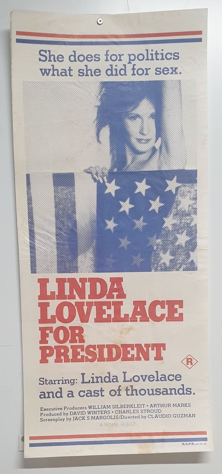 ORIGINAL DAYBILL MOVIE POSTER - LINDA LOVELACE FOR PRESIDENT