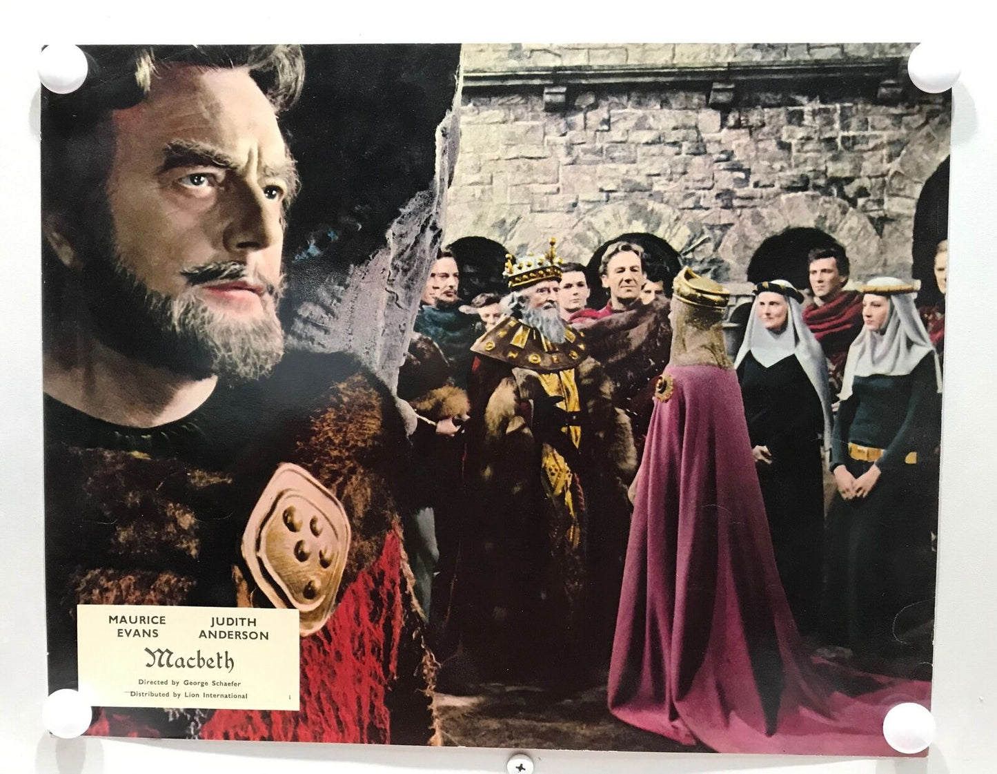 ORIGINAL LOBBY CARDS - MACBETH - 1963 - set of 8