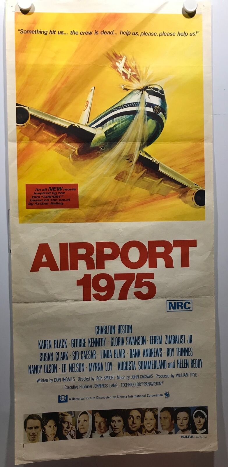 ORIGINAL DAYBILL MOVIE POSTER - AIRPORT 1975