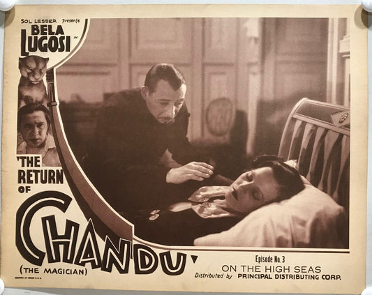 ORIGINAL SERIAL LOBBY CARD - THE RETURN OF CHANDU (f) - 1934 - Ch 3 "On the H...