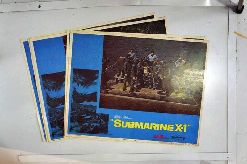 ORIGINAL LOBBY CARDS - SUBMARINE X-1 - 1968 - set of 8