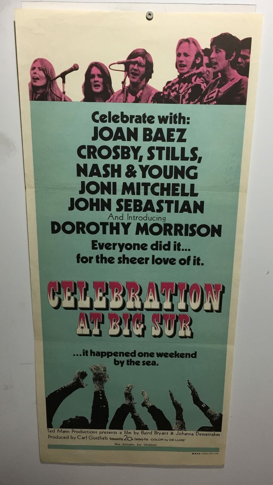 ORIGINAL DAYBILL MOVIE POSTER - CELEBRATION AT BIG SUR