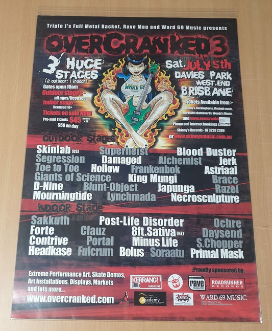 MUSIC PROMO POSTER - OVERCRANKED 3 - TRIPLE J