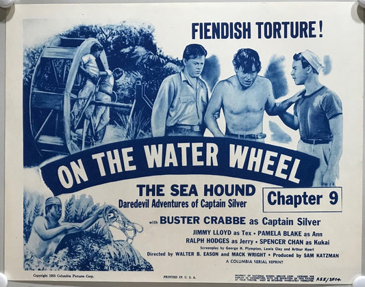 ORIGINAL SERIAL LOBBY CARD - THE SEA HOUND (a) - R1955 - Ch 9 "On the Water W...