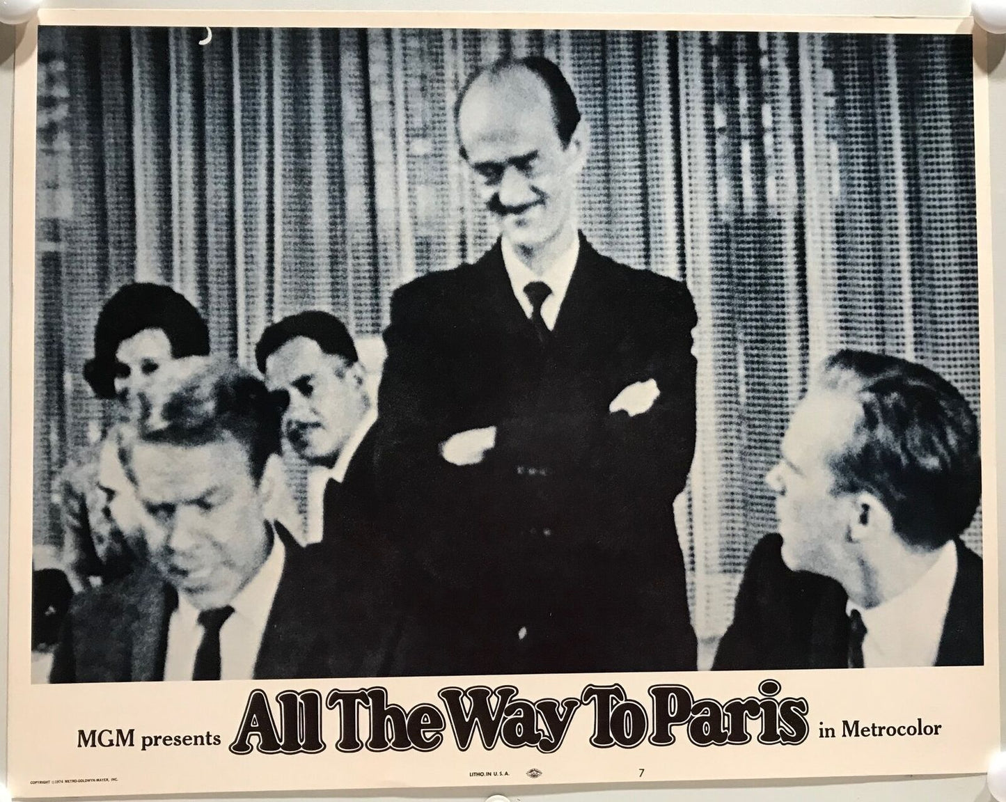 ORIGINAL LOBBY CARDS - ALL THE WAY TO PARIS - 1966 - set of 8