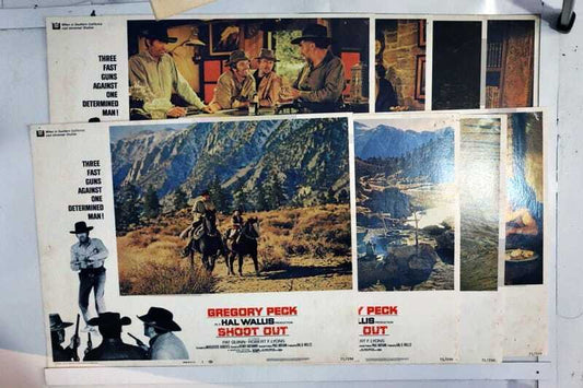 ORIGINAL LOBBY CARDS - SHOOT OUT - 1971 - set of 8