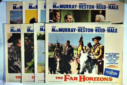 ORIGINAL LOBBY CARDS - THE FAR HORIZONS - 1955 - set of 8