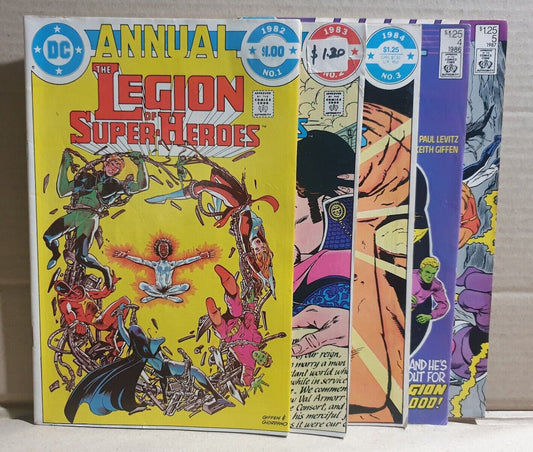 COMIC BOOK ~  DC ANNUAL LEGION OF SUPER HEROES #1 #2 #3 #4 #5