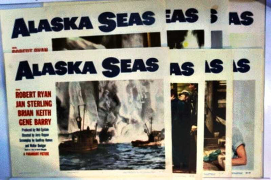 ORIGINAL LOBBY CARDS - ALASKA SEAS - 1954 - set of 8