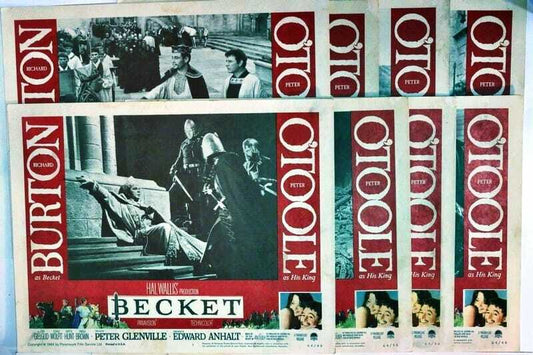 ORIGINAL LOBBY CARDS - BECKET - 1964 - set of 8