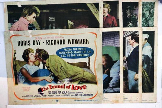 ORIGINAL LOBBY CARDS - THE TUNNEL OF LOVE - 1958 - set of 8