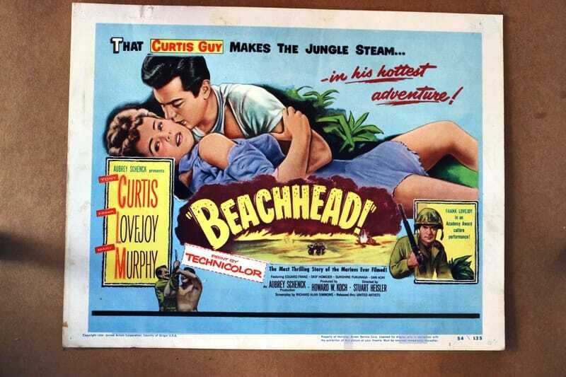 ORIGINAL LOBBY CARD - BEACHHEAD - 1954 - title card