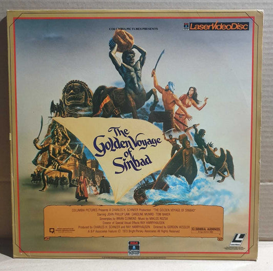 LASERDISC MOVIE - THE GOLDEN VOYAGE OF SINBAD - John Phillip Law, Caroline Mu...